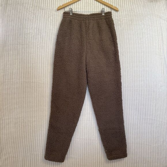 NWT SKIMS Sherpa Teddy Joggers in Dessert (brown) Women’s Size S - Picture 11 of 12